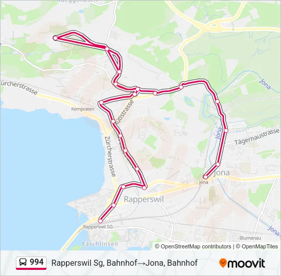 994 Bus Line Map