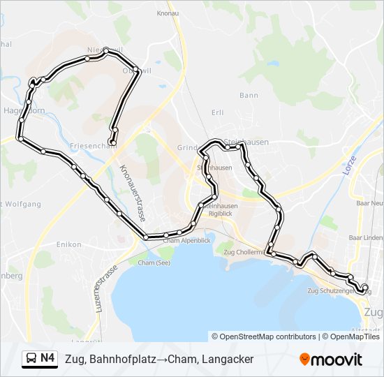 N4 bus Line Map