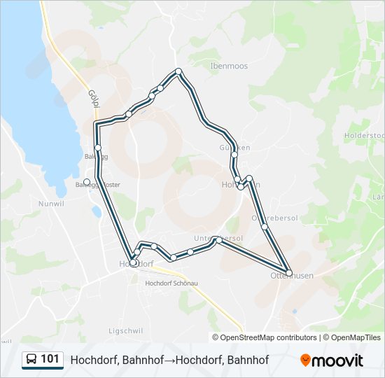 101 Bus Line Map
