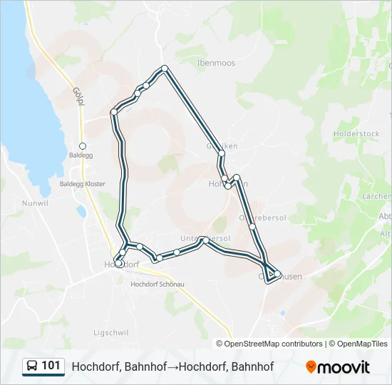 101 Bus Line Map