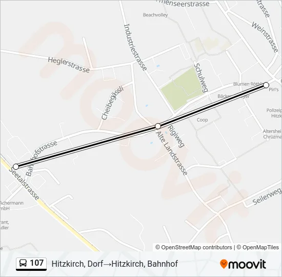 107 Bus Line Map