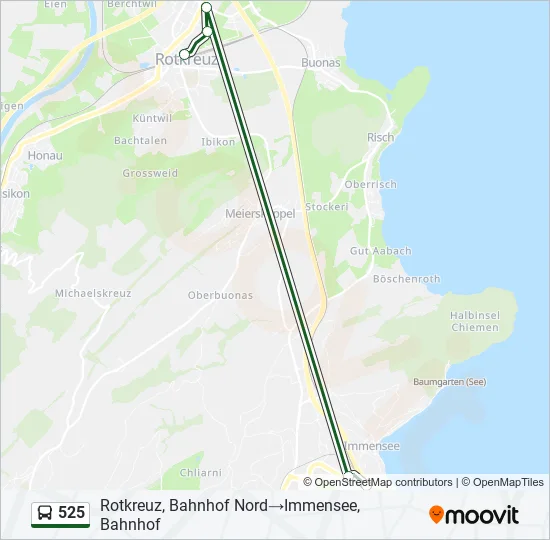 525 Bus Line Map