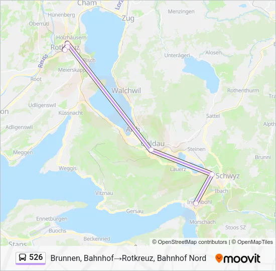 526 Bus Line Map