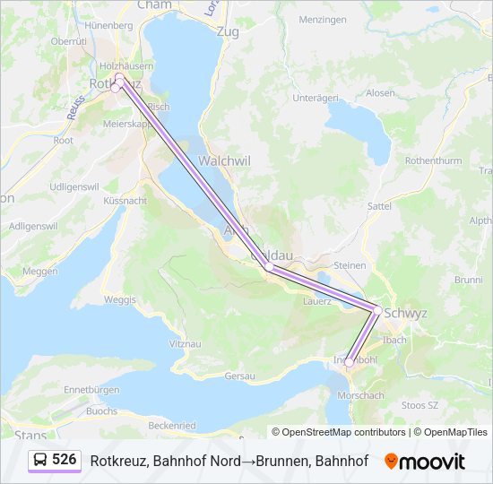 526 Bus Line Map