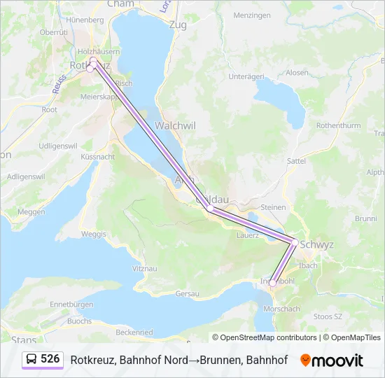 526 Bus Line Map