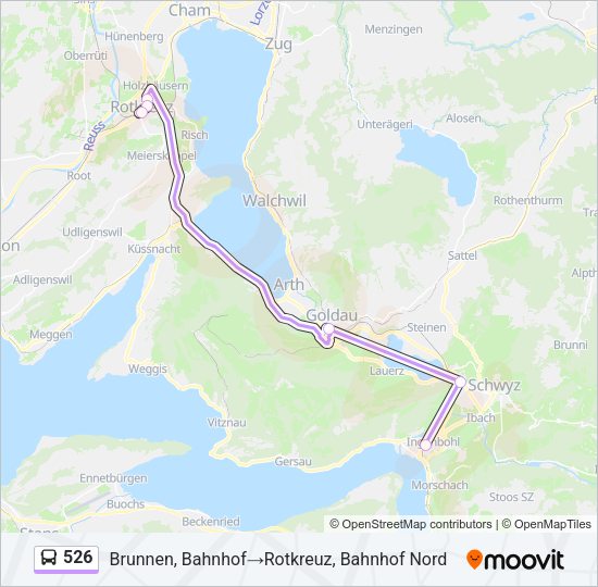 526 Bus Line Map