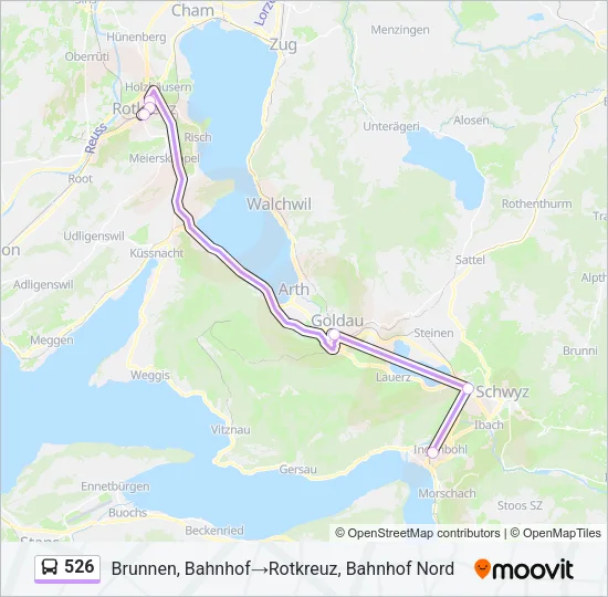 526 Bus Line Map