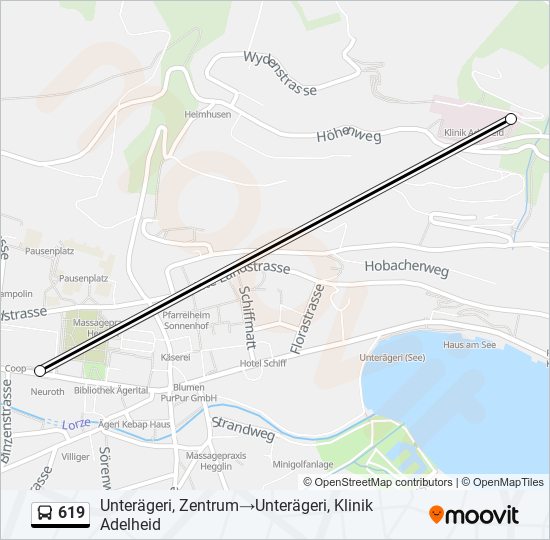 619 Bus Line Map