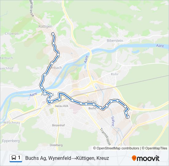 1 Bus Line Map