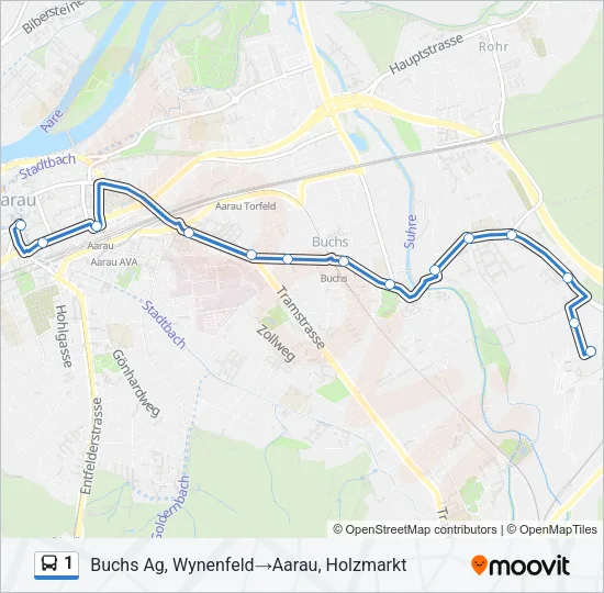 1 Bus Line Map