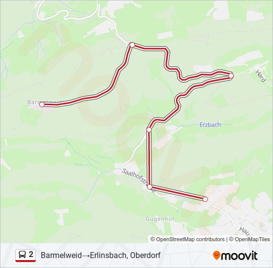 2 Bus Line Map