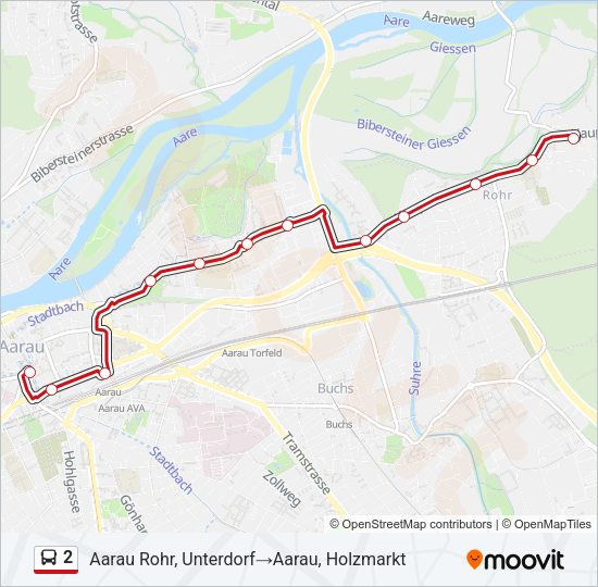2 Bus Line Map