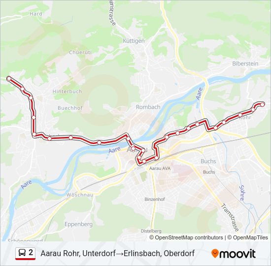 2 Bus Line Map