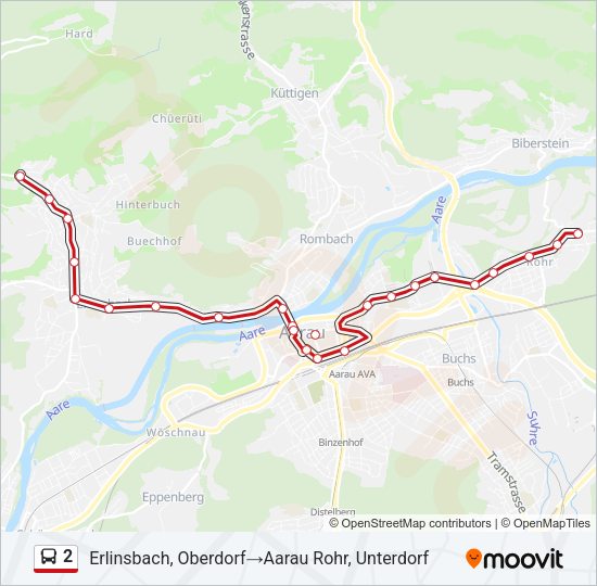 2 Bus Line Map