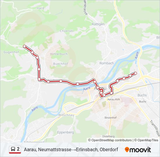 2 Bus Line Map