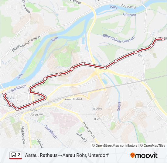 2 Bus Line Map