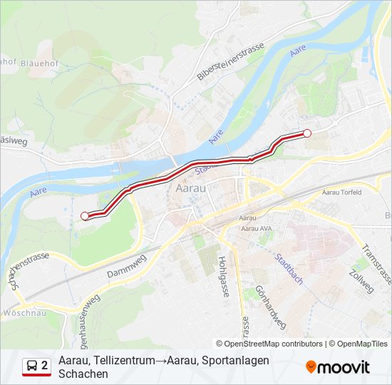 2 Bus Line Map