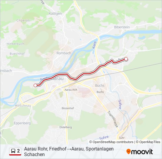 2 Bus Line Map