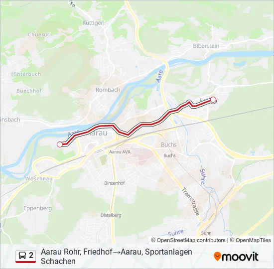 2 Bus Line Map