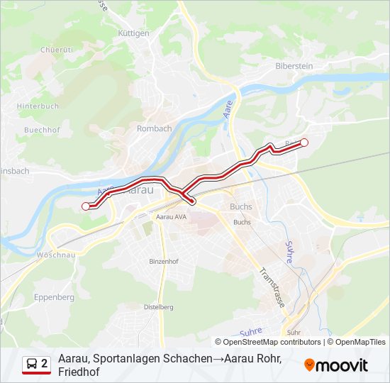 2 Bus Line Map
