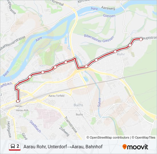 2 Bus Line Map