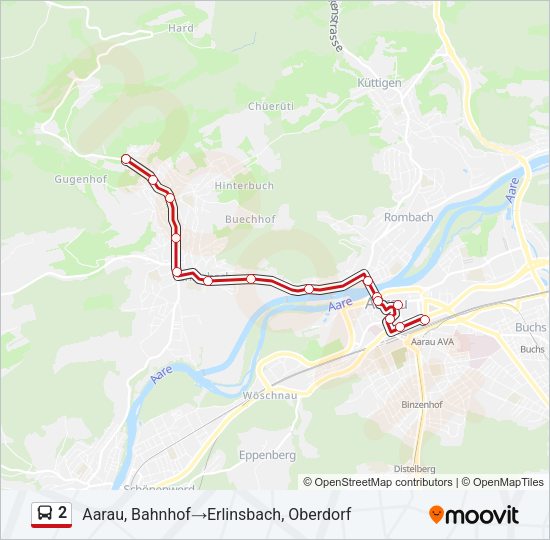 2 Bus Line Map
