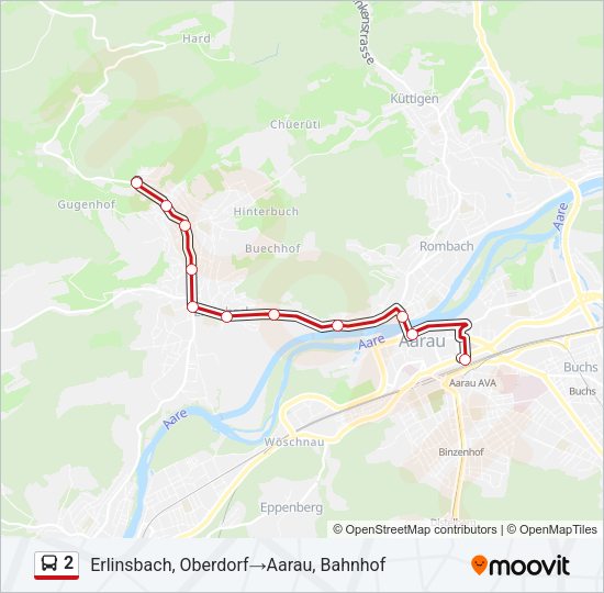 2 Bus Line Map