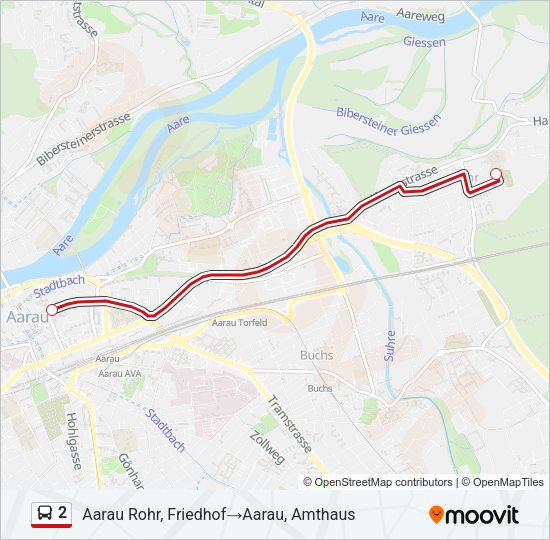 2 Bus Line Map
