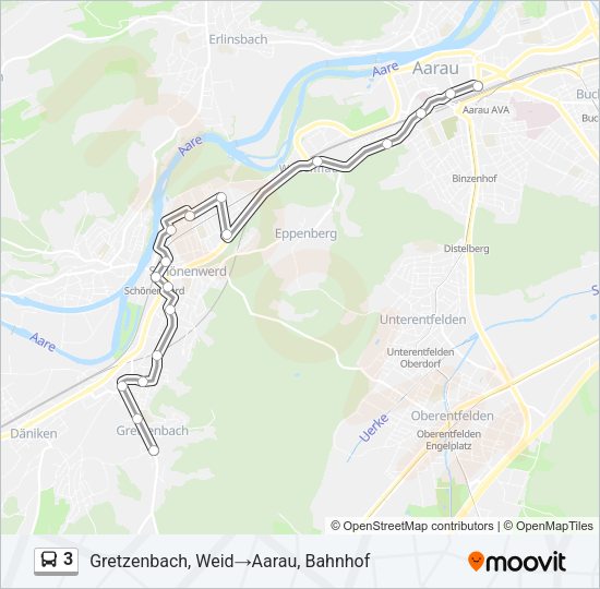 3 Bus Line Map