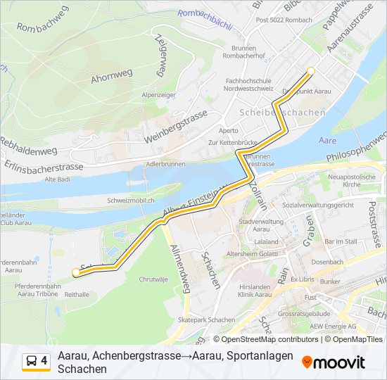 4 Bus Line Map