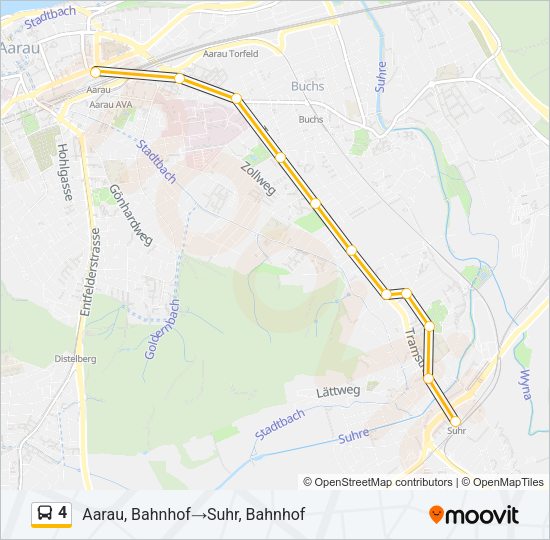 4 Bus Line Map