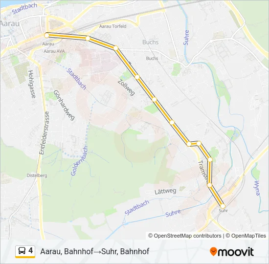 4 Bus Line Map