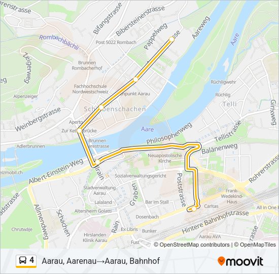 4 Bus Line Map