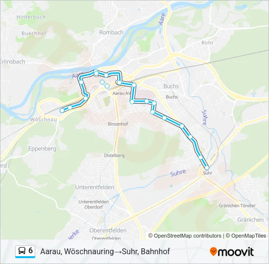 6 Bus Line Map