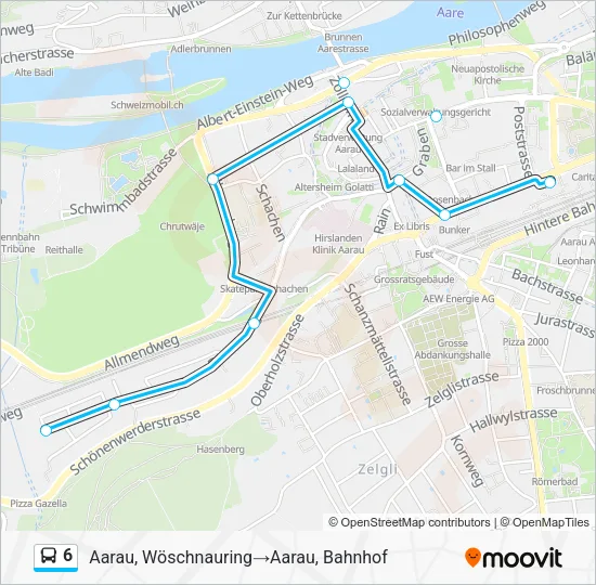 6 Bus Line Map