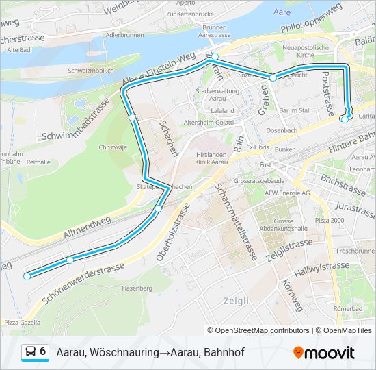 6 Bus Line Map