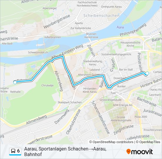 6 Bus Line Map