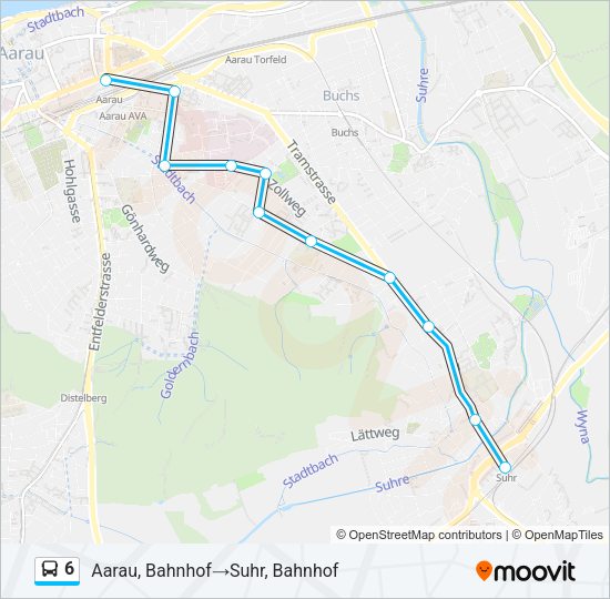 6 Bus Line Map