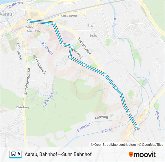 6 Bus Line Map