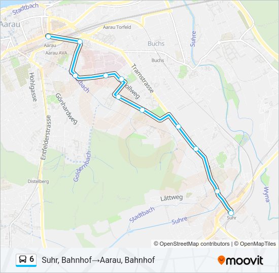 6 Bus Line Map