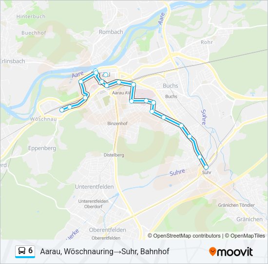 6 Bus Line Map