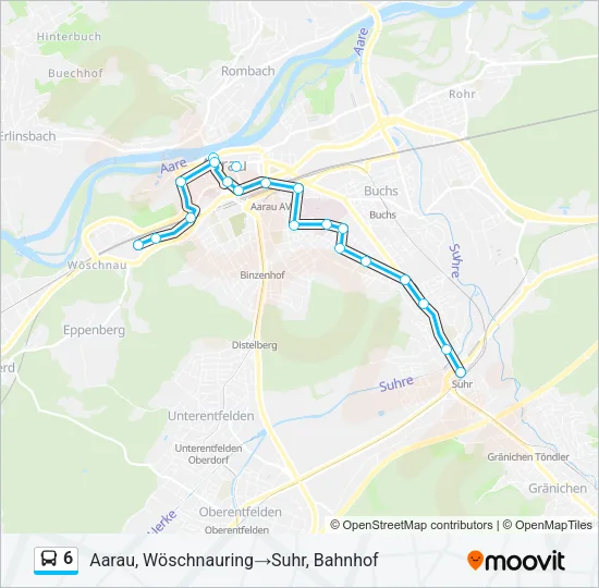 6 Bus Line Map