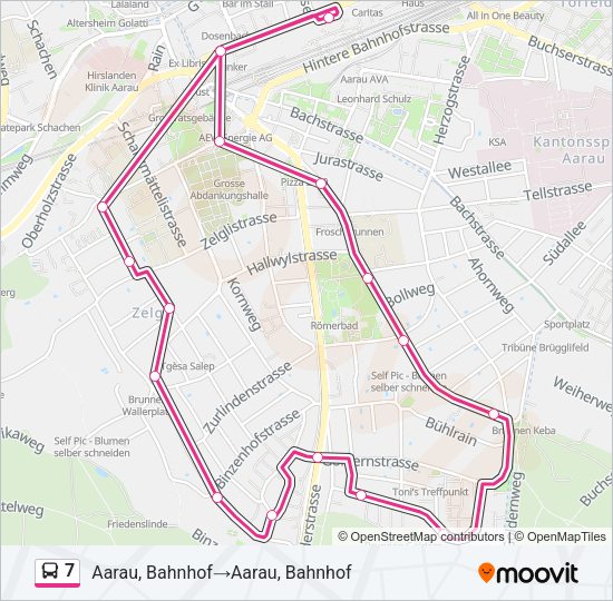 7 Bus Line Map