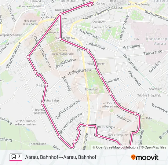 7 Bus Line Map