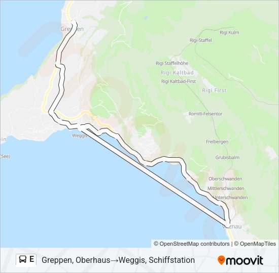 E Bus Line Map