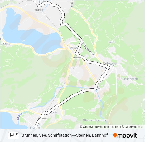 E Bus Line Map