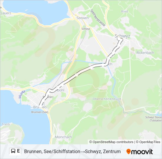 E Bus Line Map