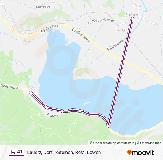 41 Bus Line Map