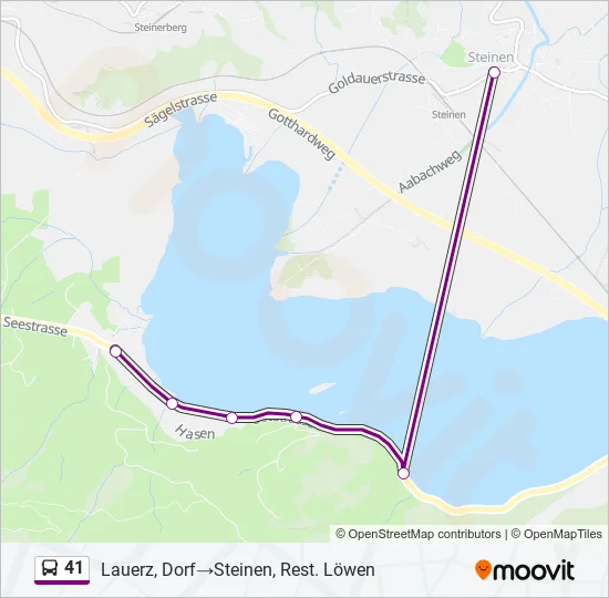 Plan de la ligne 41 de bus