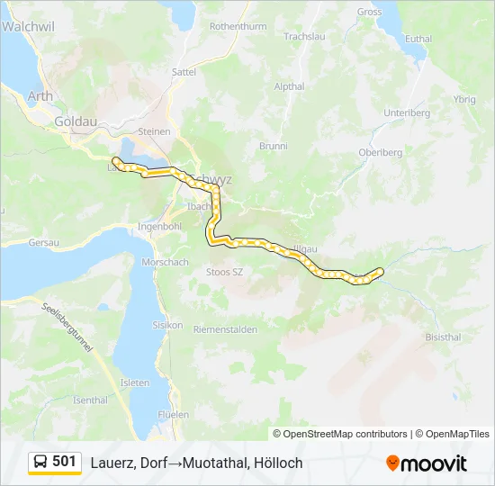 501 Bus Line Map